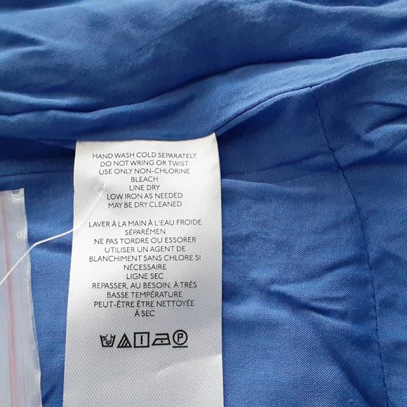 NWT Meave Blue Lace Tie Front + Open Back Blouse - size 10 - Picture 9 of 9